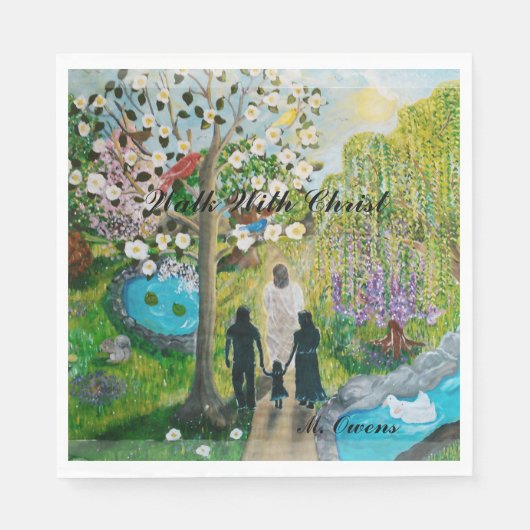 Gehen Sie mit Christus Napkins Serviette (Vorderseite)