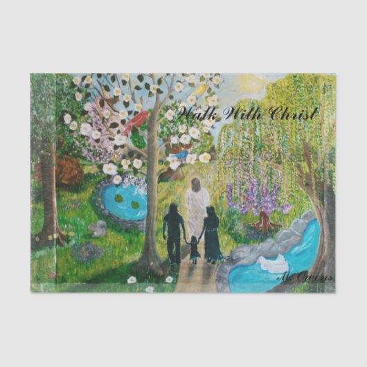 Gehen Sie mit dem Christ Tissue Paper Seidenpapier (Vorderseite)