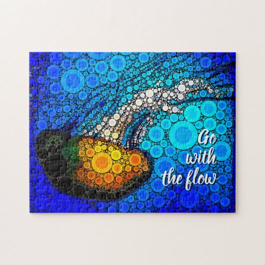 Gehen Sie mit dem Fluss Fun Ocean Jellyfish Circle Puzzle (Horizontal)