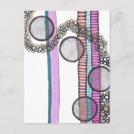 Gehen Sie mit dem Fluss, gürtig abstrakte Wasserfa Postkarte