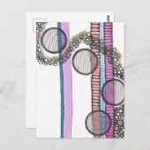 Gehen Sie mit dem Fluss, gürtig abstrakte Wasserfa Postkarte (Vorne/Hinten)