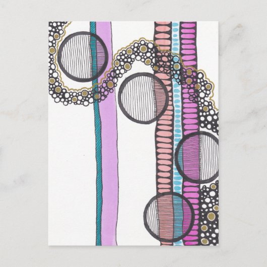 Gehen Sie mit dem Fluss, gürtig abstrakte Wasserfa Postkarte (Vorderseite)