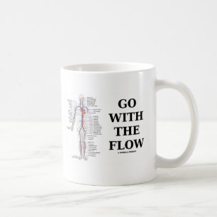 Gehen Sie mit dem Fluss (Kreislaufsystem-Haltung) Kaffeetasse