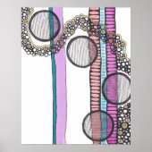 Gehen Sie mit dem Fluss, originale Kunst Doodle Poster (Vorne)