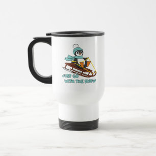 Gehen Sie mit dem Niedlichen Pinguin im Schneeschu Reisebecher