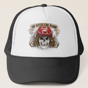 Gehen Sie mit dem Rot des Fluss-(Hockey-Haar) Truckerkappe