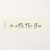 Gehen Sie mit den fließenden, weißen Worten. Yogamatte (Vorderseite (Horizontal))