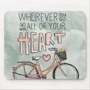 Gehen Sie mit den ganzen Ihr Herz - Vintages Mousepad