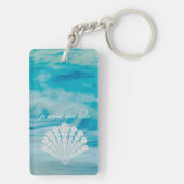 Gehen Sie mit den Gezeiten Ozeanwellen Diamantseas Schlüsselanhänger (Rückseite)