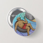 Gehen Sie mit der Blume von Rock Water Button (Vorne & Hinten)
