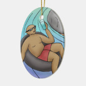 Gehen Sie mit der Blume von Rock Water Keramikornament (Links)