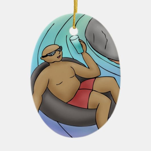 Gehen Sie mit der Blume von Rock Water Keramikornament (Vorne)