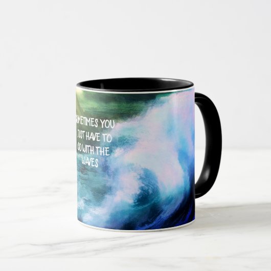 Gehen Sie mit der Combo-Tasse Waves Tasse (VorderseiteRechts)