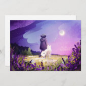 Gehen Sie mit einer Postkarte eines Freundes (Vorne/Hinten)