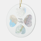 Gehen Sie mit Ihrem ganzem Herzen Keramikornament (Links)