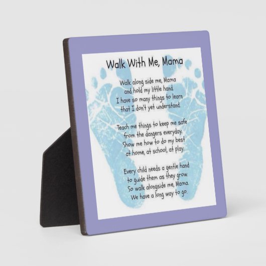 Gehen Sie mit mir Mama Fotoplatte (Vorderseite)