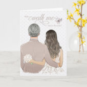 Gehen Sie mit mir über den Aisle Wedding Vater und Karte (Gelbe Blume)