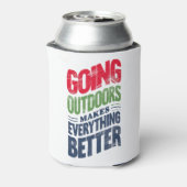 Gehen Sie nach draußen, es macht alles besser Dosenkühler (Kanne Rückseite)