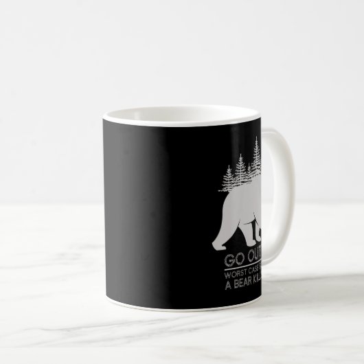 Gehen Sie nach draußen, schlimmstes Szenario ein B Kaffeetasse (VorderseiteRechts)