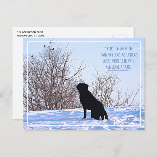 Gehen Sie nicht dorthin, wo der Pfad zu Emerson-Zi Postkarte (Vorne/Hinten)