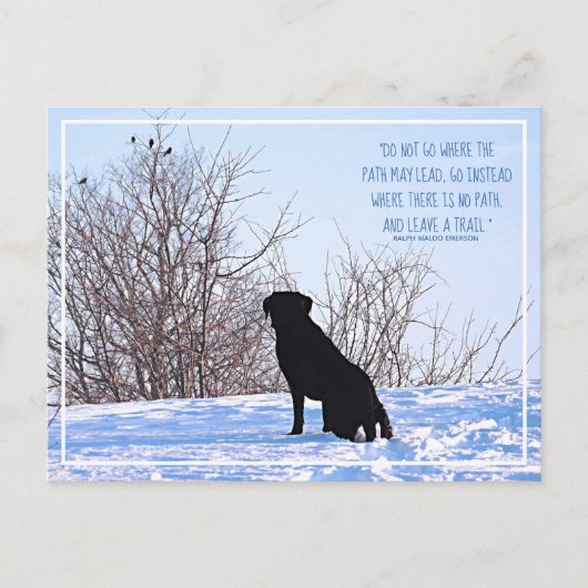 Gehen Sie nicht dorthin, wo der Pfad zu Emerson-Zi Postkarte (Vorderseite)