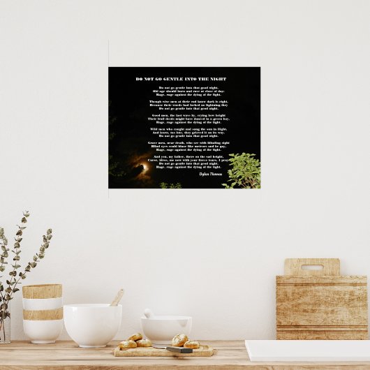 GEHEN SIE NICHT IN DIE NACHT POSTER (Küche)