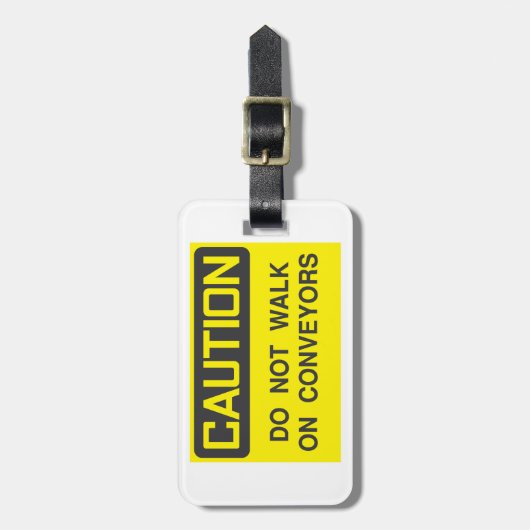 Gehen Sie nicht mit dem Verwahrer-Zeichen Gepäckanhänger (Vorderseite vertikal)