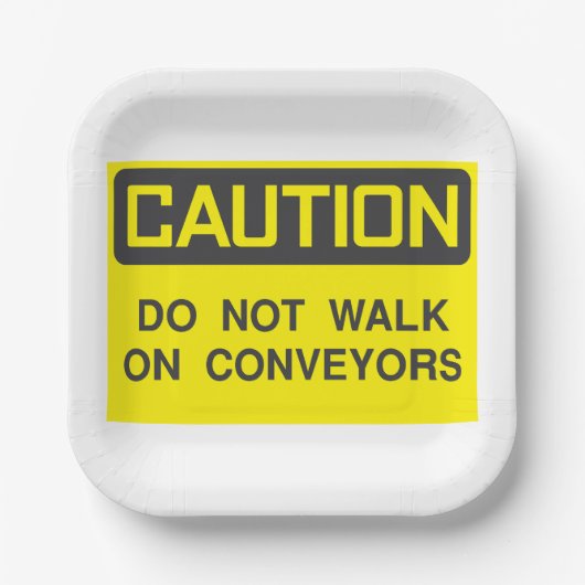 Gehen Sie nicht mit dem Verwahrer-Zeichen Pappteller (Vorderseite)