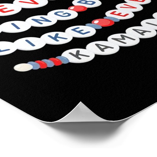 Gehen Sie nie wieder zurück wie jemals Kamala Harr Poster (Ecke)