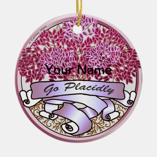 Gehen Sie platt Keramik Ornament (Vorne)