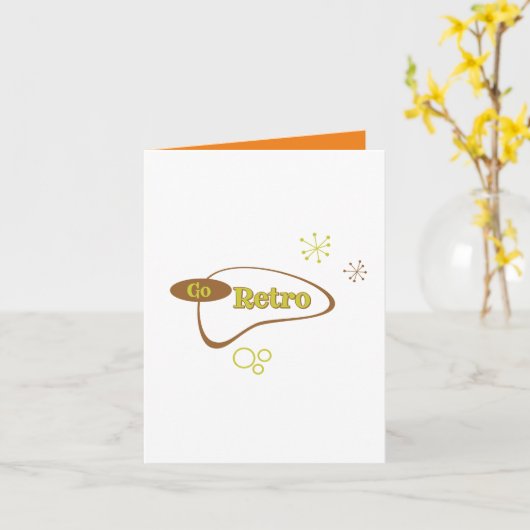 Gehen Sie Retro Mitte des Jahrhunderts moderne, be Karte (Gelbe Blume)
