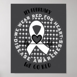 Gehen Sie Rot - Amerikanischer Monat der Herzgesun Poster