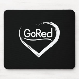 Gehen Sie Rot für das Bewusstsein für Herzkrankhei Mousepad