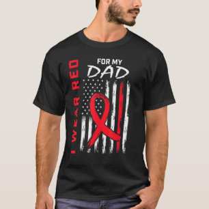 Gehen Sie Rot Für Den Vater Herzkrankheit Bewussts T-Shirt