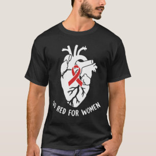 Gehen Sie Rot Für Frauen Rotes Band Herzkrankheit T-Shirt