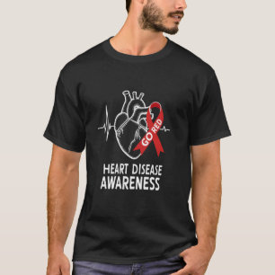 Gehen Sie Rot für Herzkrankheiten-Bewusstsein CHD T-Shirt
