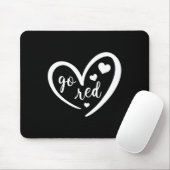Gehen Sie Rot Herzkrankheit Bewusstsein Geschenke Mousepad (Mit Mouse)