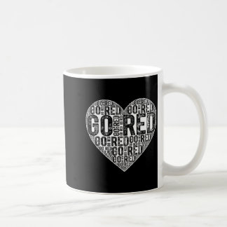 Gehen Sie Rot Word Art Herz Herzkrankheit Awarenes Kaffeetasse