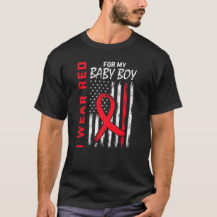 Gehen Sie Roter Sohn Baby Junge Herzkrankheit Bewu T-Shirt