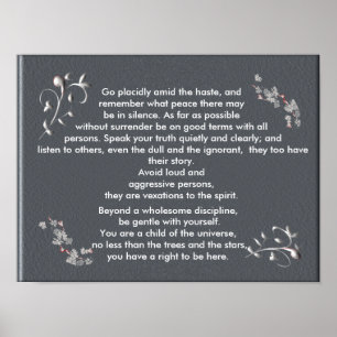Gehen Sie ruhig und in der Eile - Kunstdruck Poster