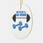 Gehen Sie schwer oder gehen Sie Zuhause Keramik Ornament (Links)