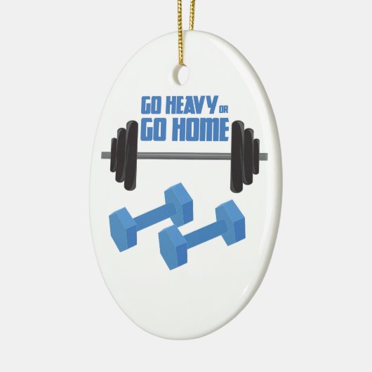 Gehen Sie schwer oder gehen Sie Zuhause Keramik Ornament (Links)