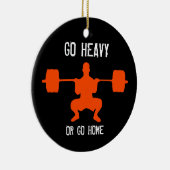 Gehen Sie schwer oder gehen Sie Zuhause - Keramikornament (Rechts)
