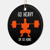 Gehen Sie schwer oder gehen Sie Zuhause - Keramikornament (Links)