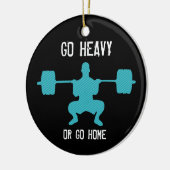 Gehen Sie schwer oder gehen Sie Zuhause - Keramikornament (Links)
