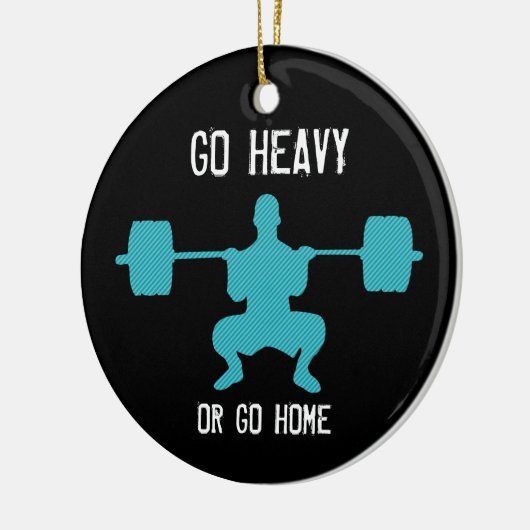 Gehen Sie schwer oder gehen Sie Zuhause - Keramikornament (Links)