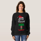 Gehen Sie selbst zu Weihnachten Männer Frauen Fami Sweatshirt (Vorne ganz)
