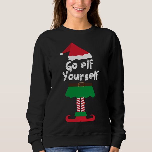 Gehen Sie selbst zu Weihnachten Männer Frauen Fami Sweatshirt (Vorderseite)