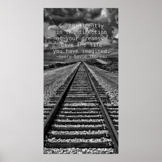 Gehen Sie selbstbewusst in die Richtung Ihrer Träu Poster (Vorne)