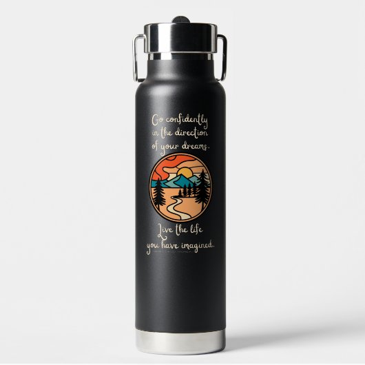 Gehen Sie selbstbewusst Wasserflasche Trinkflasche (Vorderseite)